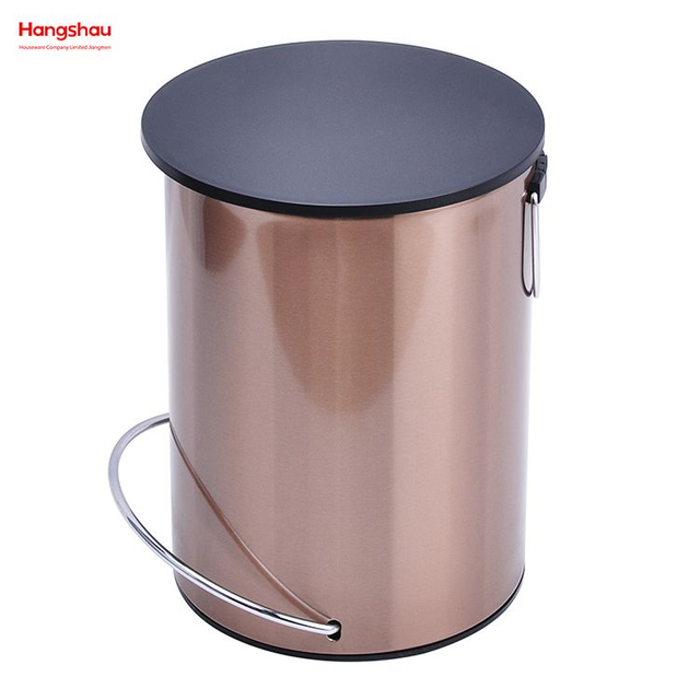 3L Patent Design Pedal Waste Bin For Indoor Trash Can Simple Dustbin Garbage Can Bathroom Trash Can Household Plastic Foot Pedal Dust Bins 