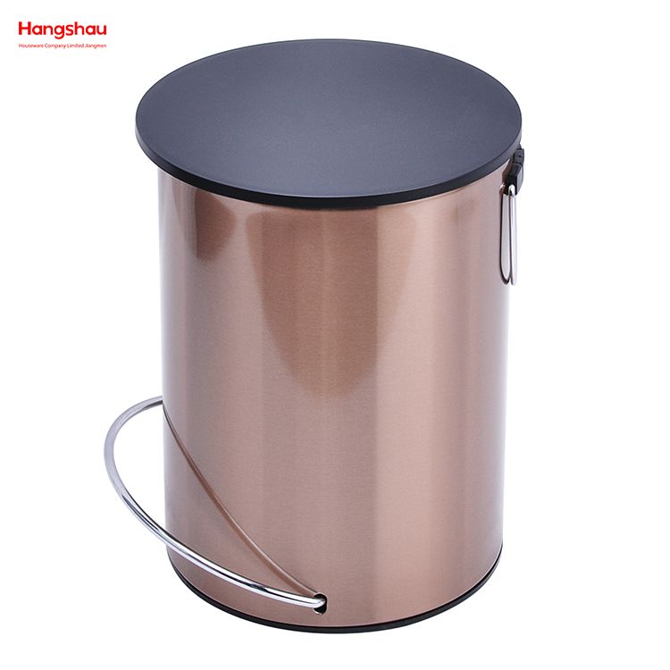 3L Patent Design Pedal Waste Bin For Indoor Trash Can Simple Dustbin Garbage Can Bathroom Trash Can Household Plastic Foot Pedal Dust Bins 
