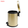 3L Patent Design Bathroom Metal Trash Can Powder Coating Morden Style Dustbin Garbage Can Dust Bins Household Pedal Waste Bin For Indoor Trash Can Foot Pedal
