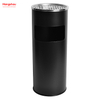 17L Round Ashtray Dustbin Metal With An Ashtray In The Hotel LobbyTrash Can Ashtrays in Public Places Waste Bins Smoking Area Trash Can Stainless Steel