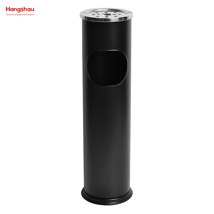 8L Small Round Ashtray Dustbin Metal With An Ashtray In The Hotel LobbyTrash Can Ashtrays in Public Places Waste Bins Smoking Area Trash Can Stainless Steel