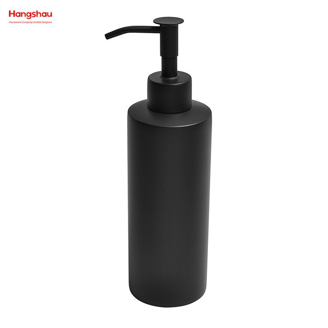Stainless Steel Complete Bathroom Lotion Bottle Dispenser Foam Pump Soap Bottle Bathroom Accessories Luxury Set Brushed And Matt Black Lacquer Spraying