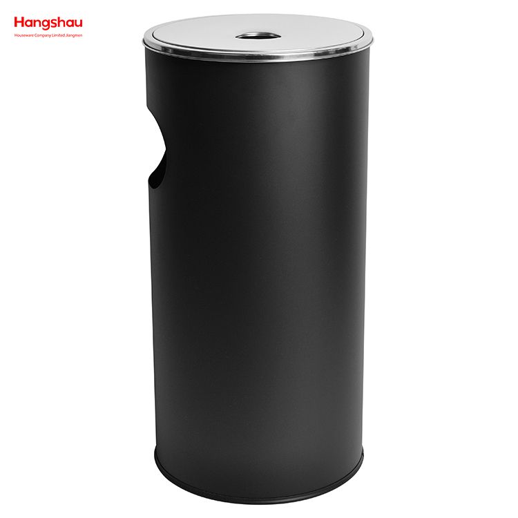 30L Smoking Area Trash Can Round Ashtray Dustbin Metal With An Ashtray In The Hotel Lobby Trash Can Stainless Steel Ashtrays in Public Places Waste Bins