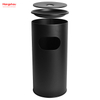 30L Ashtrays in Public Places Waste Bins Smoking Area Trash Can With An Ashtray In The Hotel Lobby Trash Can Stainless Steel Round Ashtray Dustbin Metal 