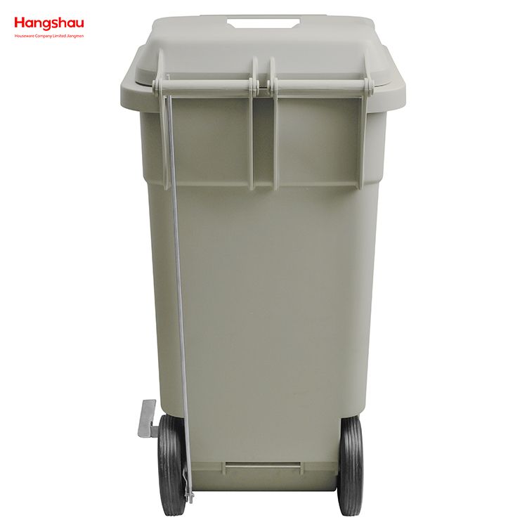 120L Big Trash Can With Square Waste Bin Square Dust Can Wheelie Bin Residential Trash Cans Ecofriendly Trash Bins For Parks 