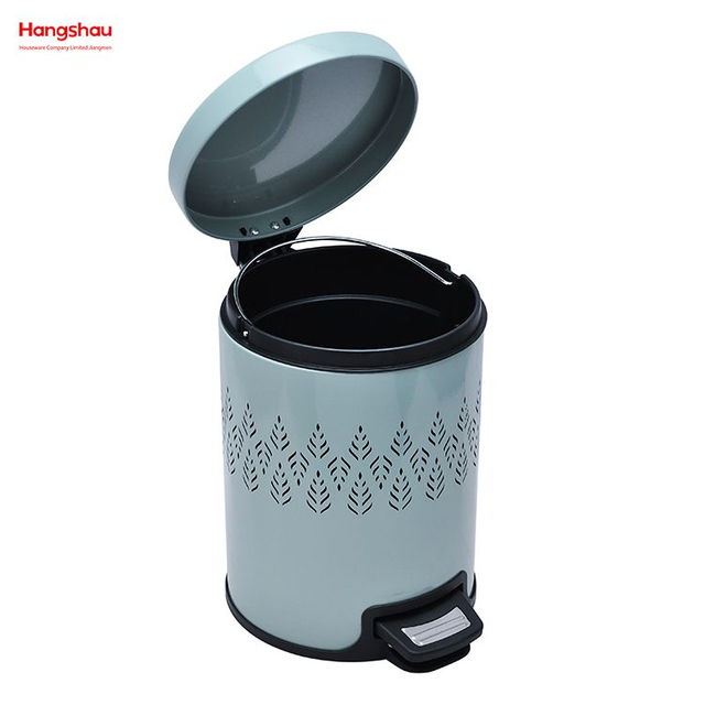 5L Powder Coating Household Pedal Waste Bin Dust Bins For Indoor Trash Can Bathroom Trash Can Metal Morden Style Dustbin Garbage Can 