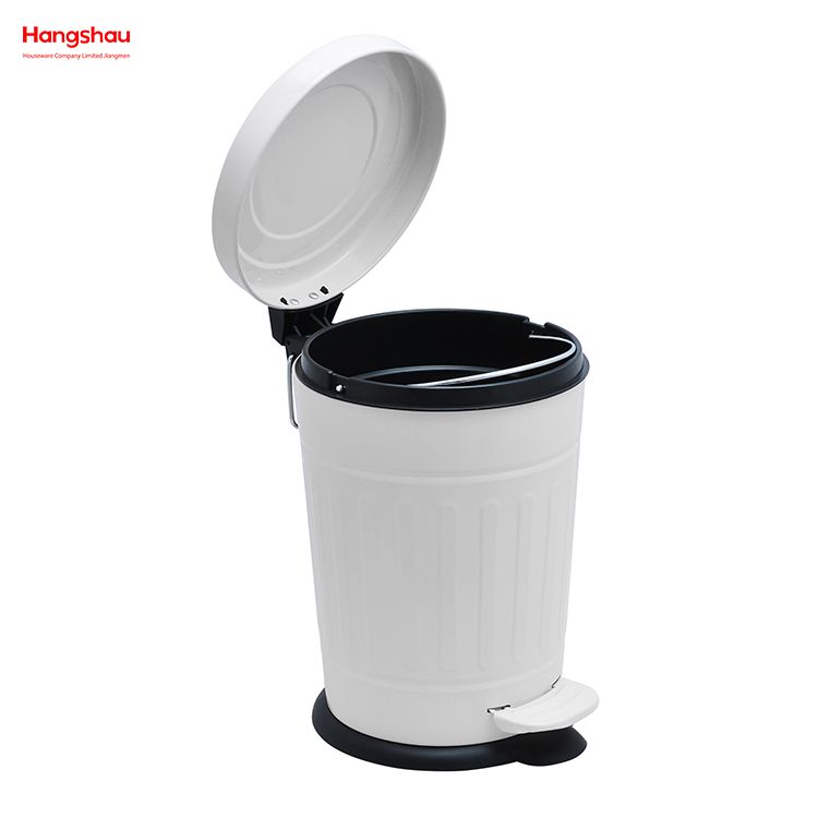 5L Metal Powder Coating Household Pedal Waste Bin Dust Bins Morden Style Dustbin Garbage Can For Indoor Trash Can Bathroom Trash Can