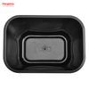 13L Plastic Household Kitchen Bar Opening Simple Trash Bin without Lid Garbage Bin Open Top Dustbin 