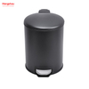 5L Stainless Steel Office Round Pedal Bin with Soft Close Devic Bedroom Household Plastic Foot Pedal Dust Bins Bathroom Simple Dustbin Garbage Can 