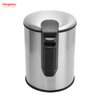 8L Household Bathroom Inner Bucket Trash Bin with Step Pedal Office And Kitchen Use Waste Bins Genre Dustbin Garbage Can Stainless Steel Round Pedal Bin with Soft Close Device 