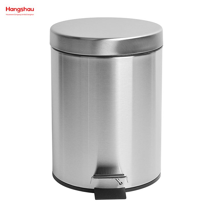 3L Bathroom Bins With Lids Small Pedal Bin For Toilet Restroom Stainless Steel Rubbish Waste Trash Can With Removable Inner Bucket Household