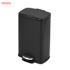 30L Stainless Steel Garbage Trash Bin For Kitchen Office Trash Can Custom Colorful Rectangular Silent Closing Foot Pedal 