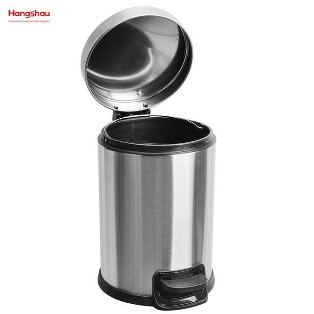 3L Patent Design Household Pedal Waste Bin For Indoor Trash Can Foot Pedal Bathroom Metal Trash Can Powder Coating Morden Style Dustbin Garbage Can Dust Bins 