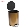7L Bathroom Pedal Bin Stainless Steel Foot Pedal Waste Bin with Operated Round Shaped Indoor Kitchen Food Trash Can