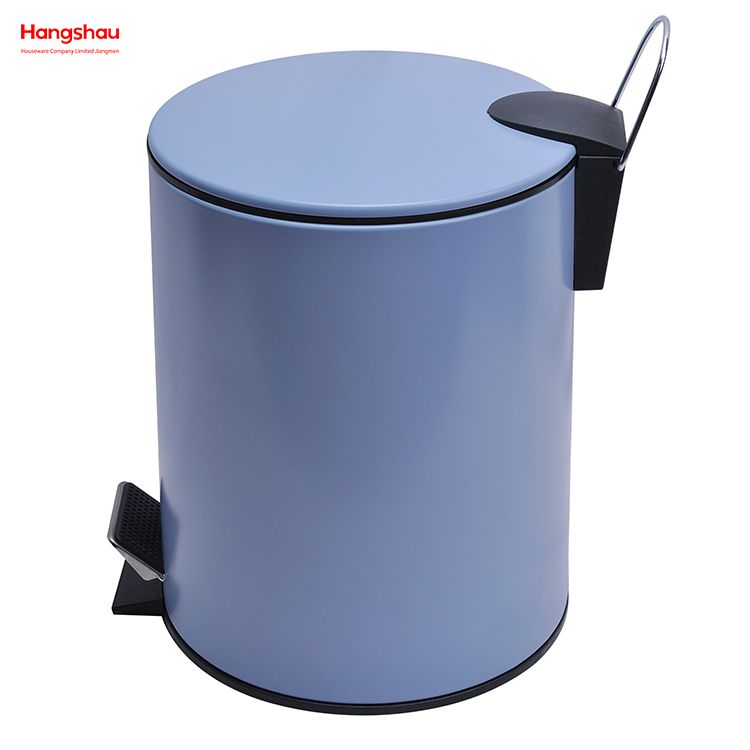 5L Bathroom Metal Trash Can Powder Coating Household Pedal Waste Bin For Indoor Trash Can Morden Style Dustbin Garbage Can Dust Bins