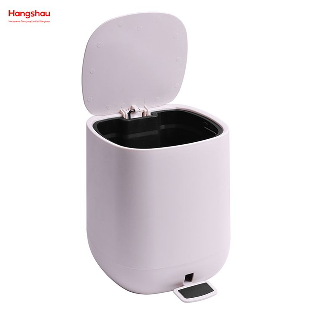5L Household Office Mini Trash Can Bathroom Pedal Dustbin Kitchen Unique Plastic Waste Bin Foot Pedal Dustbin Garbage Bin
