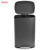 50L Large Capacity Lobby Stainless Steel Garbage Trash Bin For Kitchen Waste Office Trash Can Hotels Cafeteria Custom Colorful Rectangular Foot Pedal Dustbin 