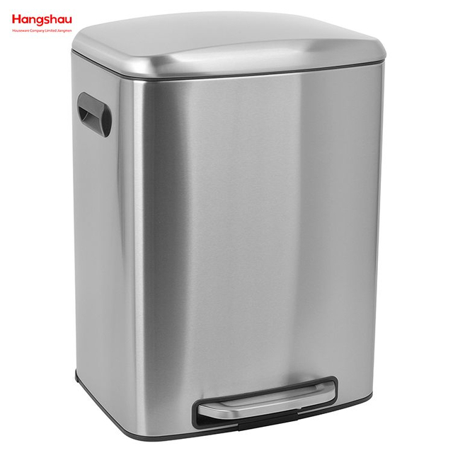 Hot Sales Kitchen Stainless Steel Dustbin 50 Liter Trash Can With Lid