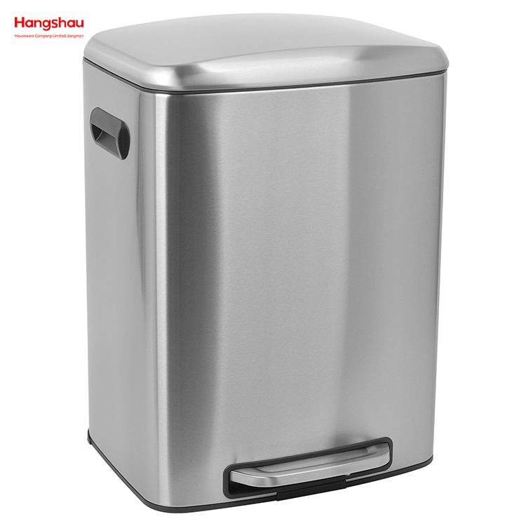 Hot Sales Kitchen Stainless Steel Dustbin 50 Liter Trash Can With Lid