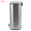 Hotel 50L Rectangular Commercial Litter Bin Trash Container Shopping Mall Trash Bin Stainless Steel