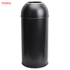 90L Hotel Square Outdoor Garden Waste Bin Trash Can Black Pop Up Open Top Waste Trash Bin