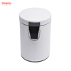 3L Stainless Steel Round Pedal Bin Bedroom Household Plastic Foot Pedal Dust Bins Bathroom Simple Dustbin Garbage Can Office Pedal Waste Bin For Indoor Trash Can Small Trash Can 