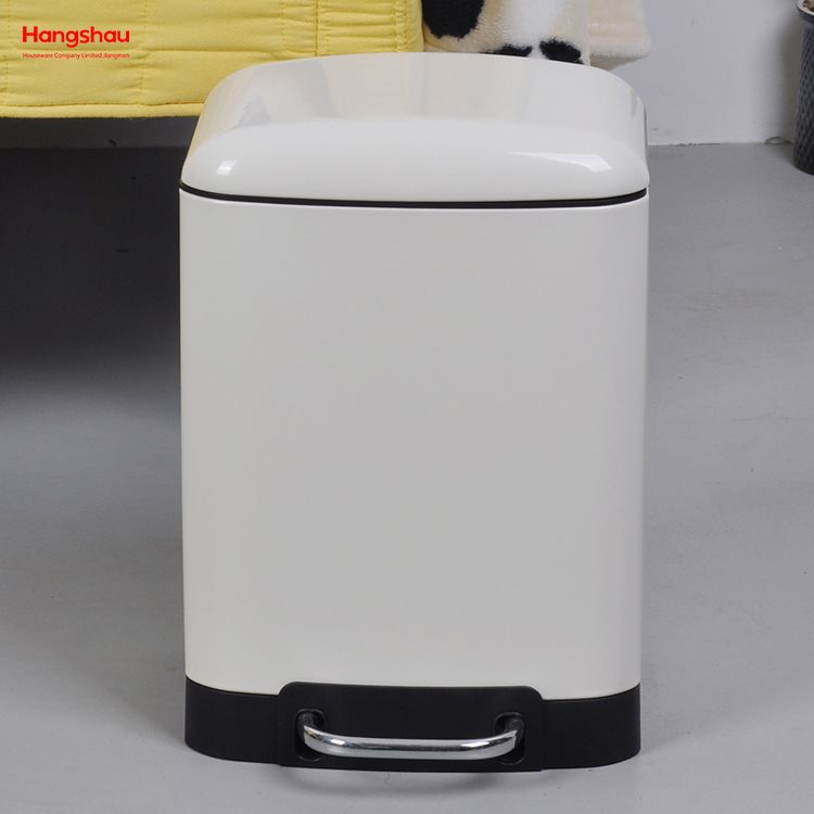 6L Home Kitchen Soft Close Stainless Steel Easy Cleaning Metal Trash Can Bin With Foot Pedal
