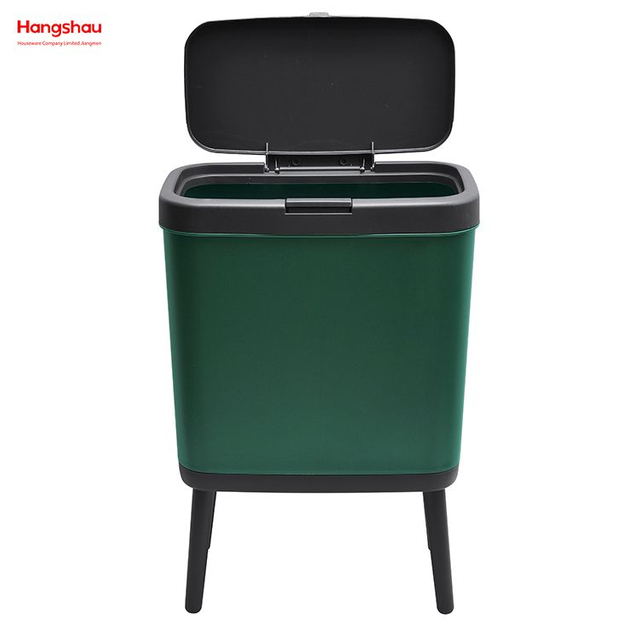 15L New Style Household High Bin With Stand Large Capacity Kitchen And Toilet Trash Can With Lid And No Need To Bend Over