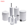 Powder Coated White Luxury Family Soap Dispenser Toothbrush Holder Tumbler Soap Dish Bathroom Accessories Luxury Set Toiletbrush Holder