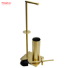 Aureate Brushed And Anti-fingerprint Lacquer Spraying Metal Toilet Brush Holder Lacquer Spraying Free Standing Stainless Steel Toilet Brush And Paper Holder Standing 