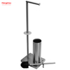 Brushed And Anti-fingerprint Lacquer Spraying Metal Toilet Brush Holder Lacquer Spraying Free Standing Stainless Steel Toilet Brush And Paper Holder Standing 
