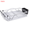 Kitchen Aluminum Stand Dish Rack Countertop Dish Rack Cup Holder Alloy Dish Rack over Sink Organizer Metal Drying Dish Tray Rack 