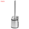 Economical Toilet Brush And Plunger Set Combo Stainless Steel Matte Bathroom Toilet Standing Metal Toilet Brush with Holder Plastic Brush Cleaning Set