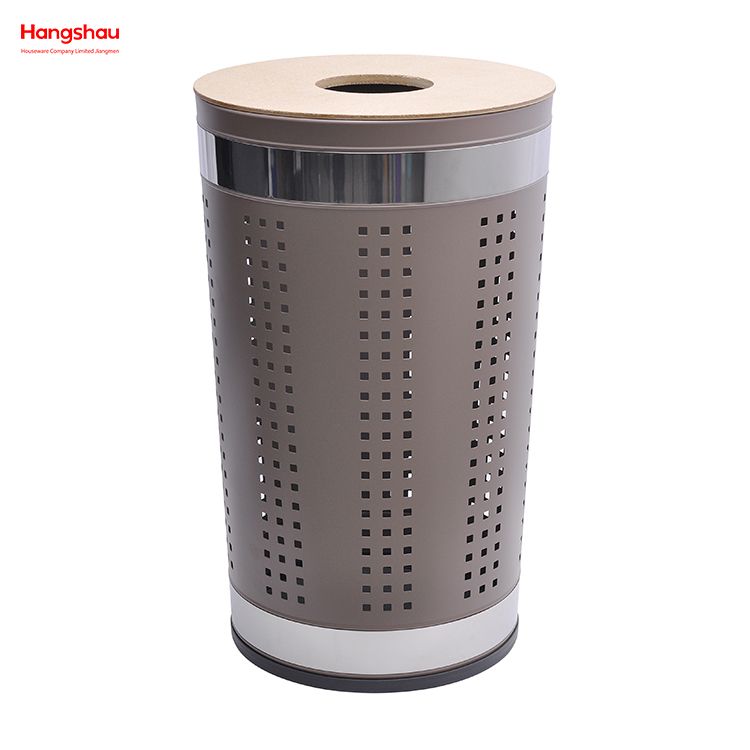 Large Home Storage Basket Laundry Hamper Metal Laundry Basket with Lid Washing Storage Dirty Clothes Laundry Basket 