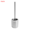 Stainless Steel Matte Bathroom Toilet Standing Metal Black Powder Coated Iron Toilet Brush with Holder Plastic Brush Cleaning Set