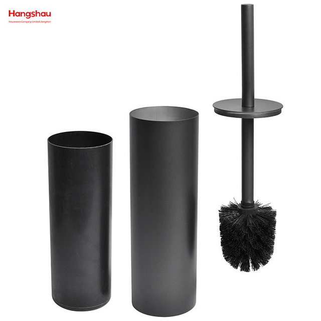 Brushed And Graphite Grey Lacquer Spraying Household Bathroom Stainless Steel 304# Toilet Brush Holder Matte Toilet Cleaning Brush Holder Wc Clean Brush Holder