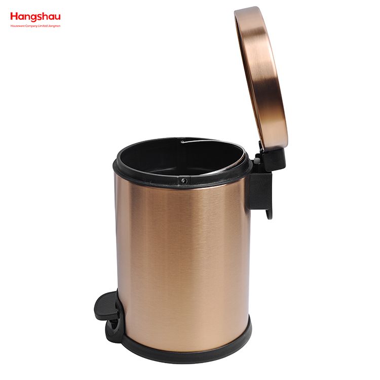Rose Golden Household Pedal Dustbin