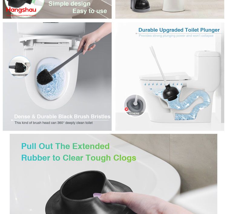 Toilet Plunger And Bowl Brush