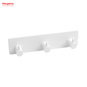 Bathroom Metal Hooks for Wall Three Hooks Stainless Steel Sticky Hook Adhesive Wall Hanging Hook with Dual Adhesive Tape 