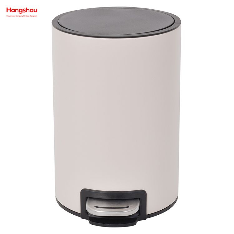 Bathroom Trash Can Metal Morden Style Dustbin Household Dust Bins For Indoor Trash Can Powder Coating Pedal Waste Bin Kitchen Garbage Can 
