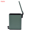 Kitchen Bathroom Hotel Dust Bin Foot Pedal Dustbin With Rubbish Bin Garbage Office Trash Can Iron Rectangular Pedal Bin 