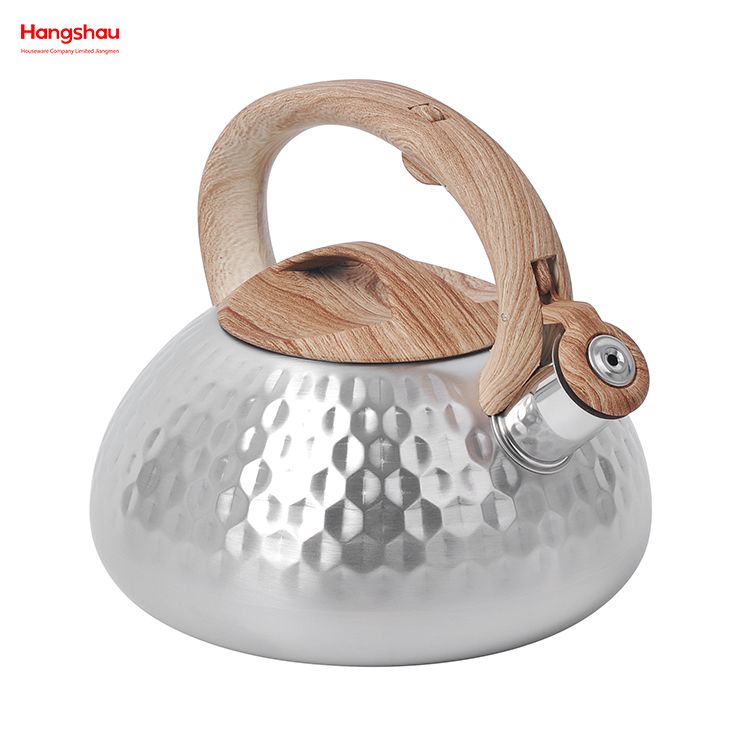 Simulation Wooden Handle Painting Stainless Steel Wholesale Custom Arabic Camping Hotel Stove Top Pour Over Pot Hot Water Coffee Whistling Tea Kettle