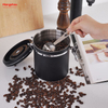Coffee Canister With Valve & Date Tracker Coffee Grounds Beans Canister Stainless Steel Airtight Coffee Canister