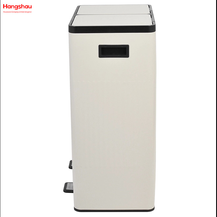 Kitchen Garbage Bin Recycle Two Compartment Waste Pedal Bin 60l(30L+30L) Rectangular Recycle Bin