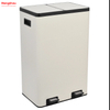 Kitchen Garbage Bin Recycle Two Compartment Waste Pedal Bin 60l(30L+30L) Rectangular Recycle Bin