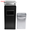 30L Smoking Area Trash Can Rectangle Wholesale Square Ashtray Dustbin With An Ashtray In The Hotel Lobby Stainless Steel Trash Can Ashtrays in Public Places Waste Bins 