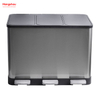 42L Stainless Steel Kitchen Garbage Classification Waste Cafeteria Sorting Garbage Bins Sealing And Odor Prevention Environment protection Classification Trash Can
