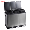 42L Stainless Steel Kitchen Garbage Classification Waste Cafeteria Sorting Garbage Bins Sealing And Odor Prevention Environment protection Classification Trash Can