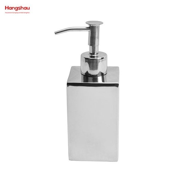 Polish Bathroom Accessories Luxury Set Stainless Steel Complete Bathroom Lotion Bottle Dispenser Foam Pump Soap Bottle Mirror Polishing