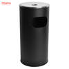 30L Smoking Area Trash Can Round Ashtray Dustbin Metal With An Ashtray In The Hotel Lobby Trash Can Stainless Steel Ashtrays in Public Places Waste Bins